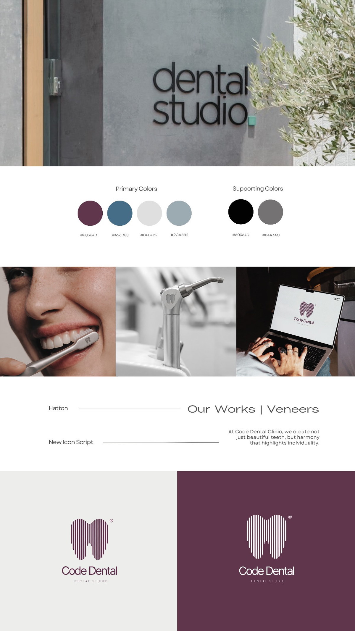 Code Dental — визуальная концепция и логотип