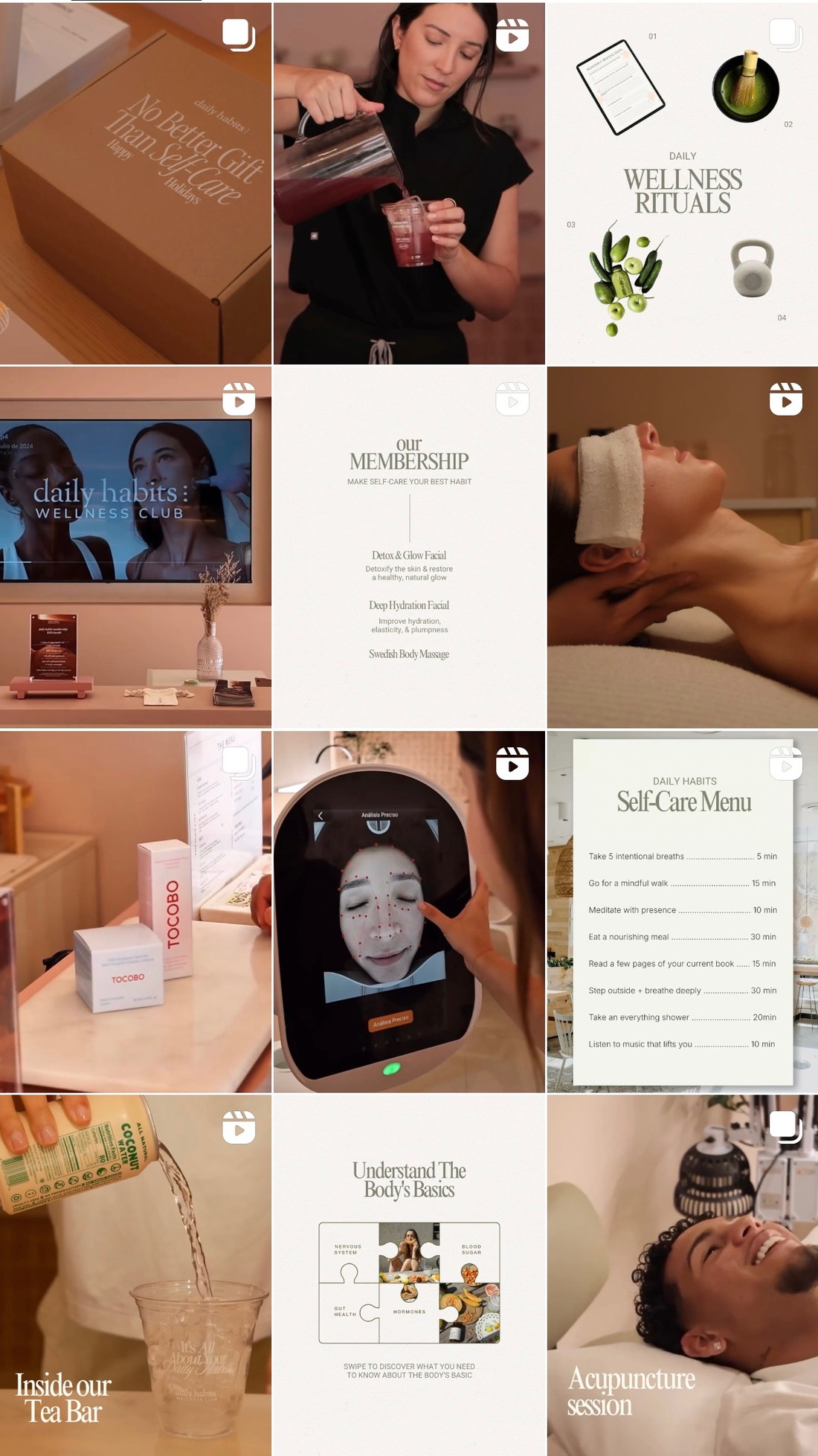 Daily Habits — лента аккаунта в Instagram