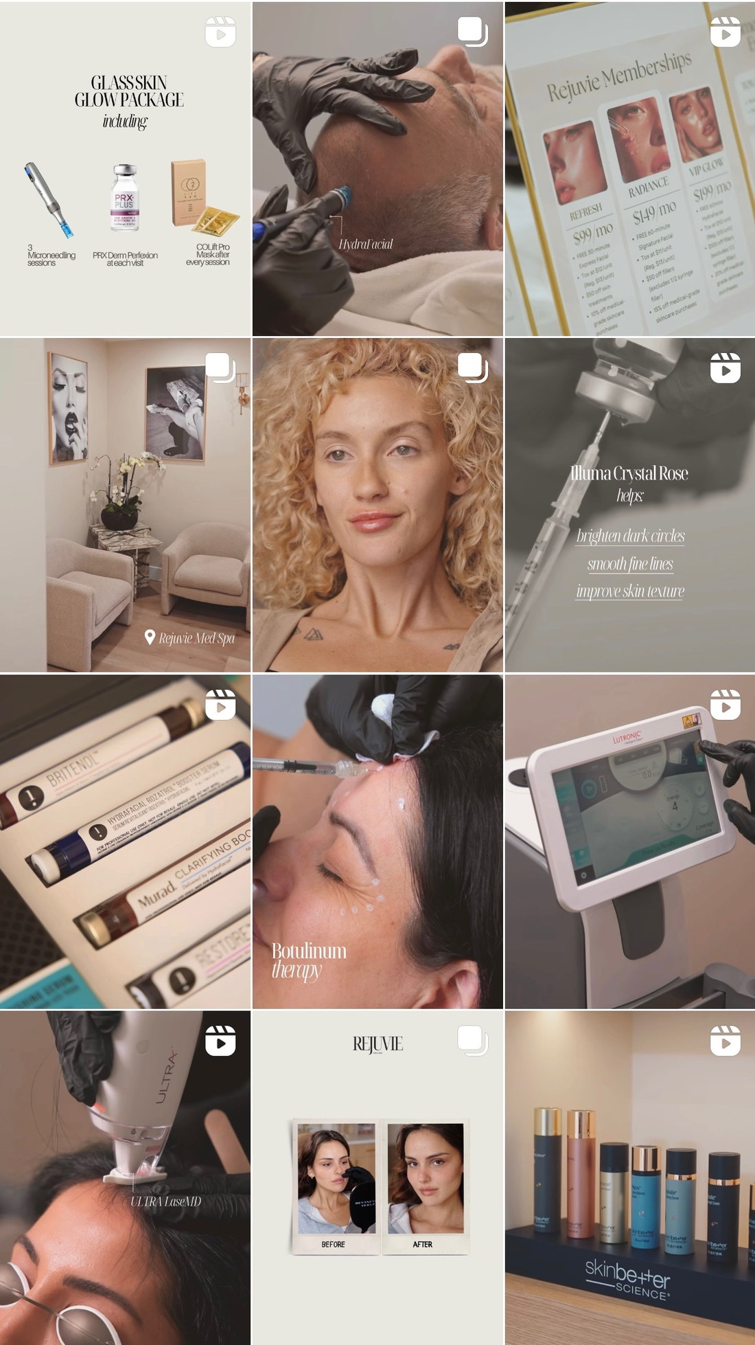 Rejuvie Med Spa — лента после работы