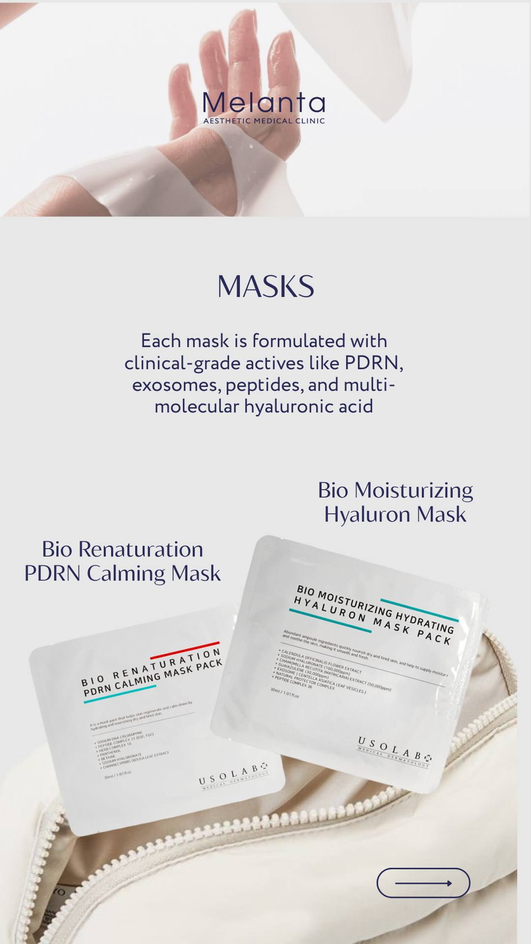 Melanta Clinic — история: маски